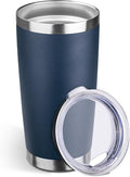 StarSpeed 20oz Tumbler Bulk with Lid, Stainless Steel Insulated Tumblers Double Wall Vacuum Insulated Travel Mug, Powder Coated Coffee Cups for Hot and Cold Drinks(Navy Blue,1) by StarSpeed