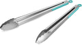 304 Stainless Steel Kitchen Cooking Tongs, Aqua Sky by ALLWIN-HOUSEWARE