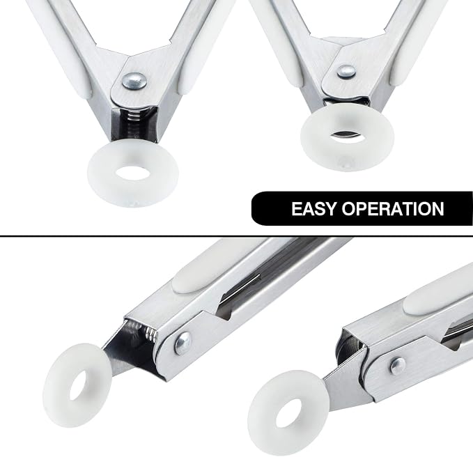 7 inch Cooking Tongs, MSY BIGSUNNY Set of 3 Mini Kitchen Tongs Silicone Serving - Image 5
