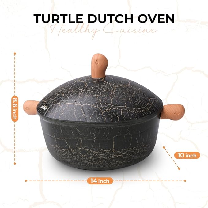 Bionic Turtle Design Nonstick Ceramic Dutch Oven Pot - Image 7