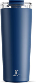 Meoky 24 oz Travel Coffee Mug with Leak-proof Lid, Stainless Steel Insulated Coffee Tumbler, Keeps Hot for 8 Hours or Cold for 24 Hours, Fits in Car Cup Holder (Sea) by MEOKY