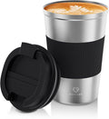 CS COSDDI 12 oz Stainless Steel Vacuum Insulated Tumbler - Coffee Travel Mug Spill Proof with Lid - coffee Cup for Keep Hot/Ice Coffee,Tea and Beer by CSCOSSDI