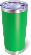 AIANJI 20oz Tumbler Bulk Stainless Steel Tumblers with Lid Vacuum Insulated Double Wall Travel Coffee Mug Powder Coated Tumbler Cup for Hot and Cold Drinks(Green, 1 pack) by AIANJI