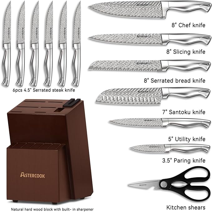 Astercook Knife Set, 15-Piece Kitchen Knife Set - Image 2