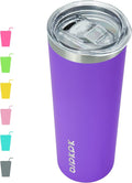 BJPKPK 20 oz Stainless Steel Skinny Tumbler, Iced Coffee Travel Sublimation Mug Insulated Metal Water Tumbler Thermal Cup With Lid,Purple by BJPKPK