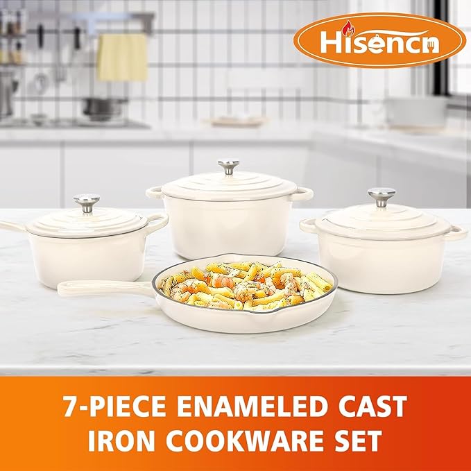 Hisencn Enameled Cast Iron Cookware Set - Image 4