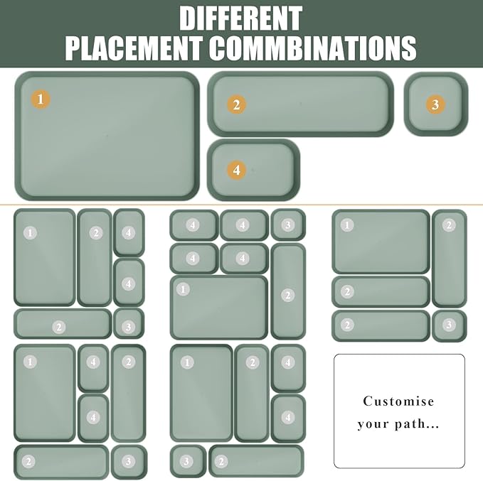 Plastic Drawer Organizers, Bathroom and Vanity Organizer Plastic Tray, Makeup - Image 4