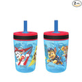 Zak Designs Kelso Tumbler 15 oz Set (Paw Patrol - Chase & Marshall 2pc Set) Toddlers Cups Leak-Proof Screw-On Lid with Straw Made of Durable Plastic and Silicone, Perfect Cup for Kids by ZakDesigns