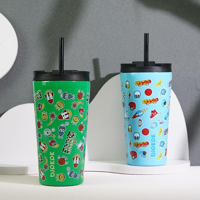 BJPKPK 22oz Stainless Steel Insulated Tumbler With lid And Straw Travel Coffee Thermal Tumblers Cup For Women And Men,Game - Image 5