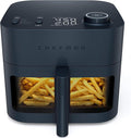 Chefman Crispinator Air Fryer 6-in-1 with 8 Qt capacity, 450°F Max Temp with TurboFry Pro Technology for Fast and Even Results, Viewing Window, Nonstick Ceramic Basket by Chefman
