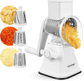 NutriChef 3 in 1 Cheese Grater & Shredder | Strong Suction Base, Rotary Handle by NutriChef%E2%84%A2Kitchen