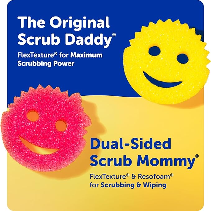 Scrub Mommy Kitchen Sponges + Daddy Caddy Sponge Holder - Image 7