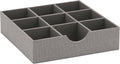 Household Essentials Grey 728-1 Deep 9 Section Drawer Organizer Box by HouseholdEssentials