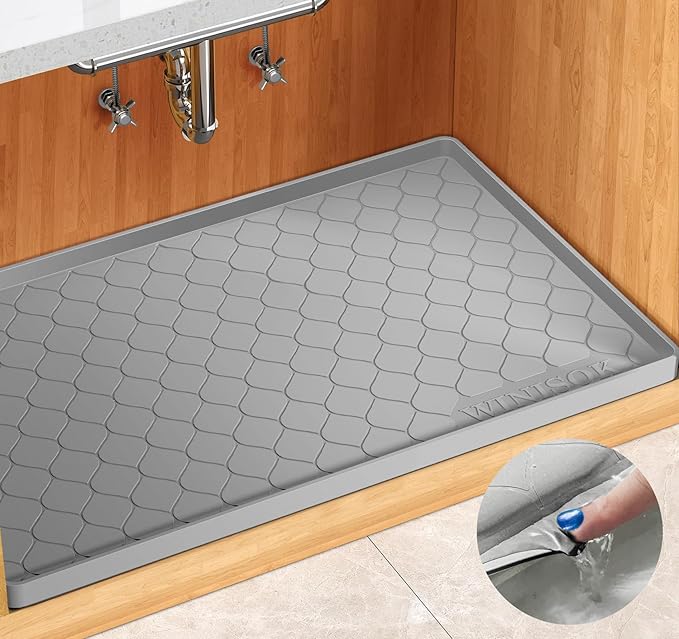 Winisok Silicone Under Sink Mat 28" x 19", kitchen Essentials and Gadgets by Winisok