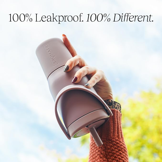 BrüMate Resa 25oz 100% Leakproof Travel Tumbler w/Handle & Straw | Flexible SoftSip Straw | Silicone Sleeve for Durability | Stainless Steel | Cup Holder & Travel Friendly Water Bottle (Rose Taupe) - Image 4