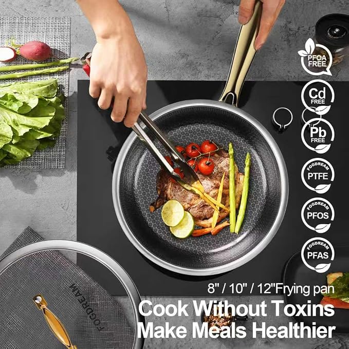 FogDream 10" 11" Stainless Steel Frying Pan - Image 3