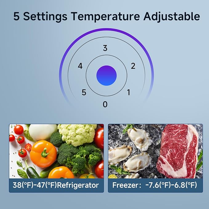 Apartment 7.1 Cu.Ft Refrigerator with Bottom Freezer Black | Office Fridge with Bottom Freezer, Large Capacity, Energy Saving, Adjustable Thermostat, Low Noise - Image 7