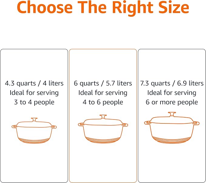 Amazon Basics Enameled Cast Iron Dutch Oven Pot - Image 4