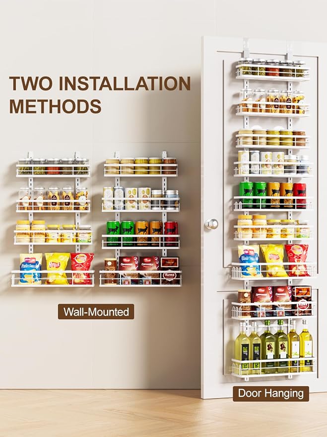 Delamu 9 Tier Over The Door Pantry Organizer, Pantry Organization and Storage - Image 6