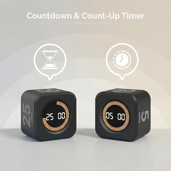 KADAMS Pomodoro Cube Timer Productivity Visual Timer - Image 8