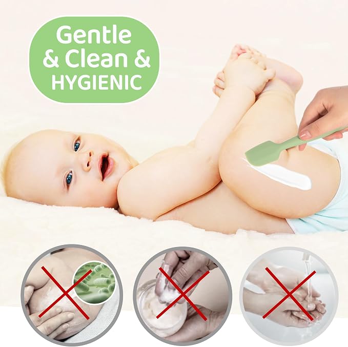 Baby Diaper Cream Spatula 3 Pack Diaper Spatulas Soft Silicone Diaper Cream - Image 3