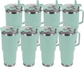 HASLE OUTFITTERS 30oz Tumbler Bulk with Handle, Insulated Travel Coffee Mug Set with Handle Leak-Proof Double Wall Stainless Steel Vacuum Tumblers Pack Metal Cup for Hot and Cold Drink by HASLEOUTFITTERS