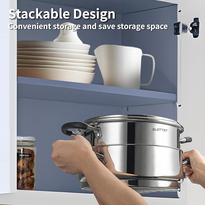 SLOTTET 6 Quart Stainless Steel Stock Pot - Image 2