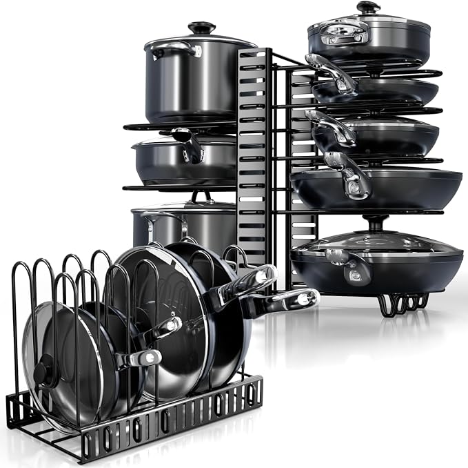 Pots and Pans Organizer Under Cabinet by KOMFORA