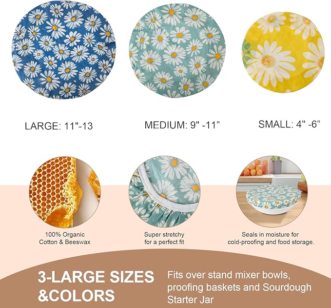 Reusable Bowl Covers for Bread Proofing - Image 2
