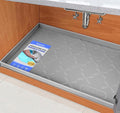 SIKADEER Waterproof Under Sink Mat 22x19, Raised Edge Silicone Mat Under Sink by SIKADEER