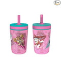 Zak Designs Kelso 15 oz Tumbler Set (Paw Patrol Skye & Everest) Leak-Proof Screw-On Lid with Straw Made of Durable Plastic and Silicone, Perfect Cup Bundle for Toddlers, Kids (2pc Set) by ZakDesigns