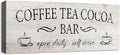 Coffee Tea Cocoa Bar Sign Decor Farmhouse Wall Plaque by SOOTHAN