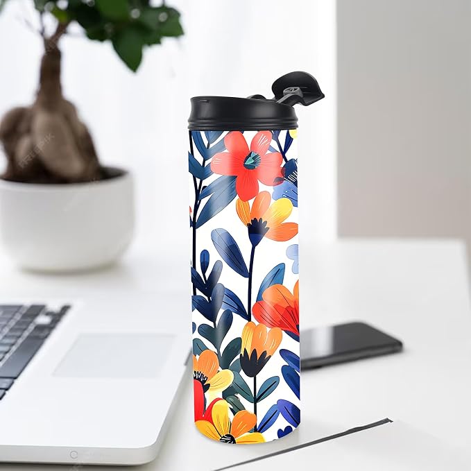 Joyclub 8 Pack Sublimation Water Bottle Blanks Dual Opening 20 oz Sublimation Tumblers with Leakproof Lid and Straw Insulated Stainless Steel Sports Cups - Image 6