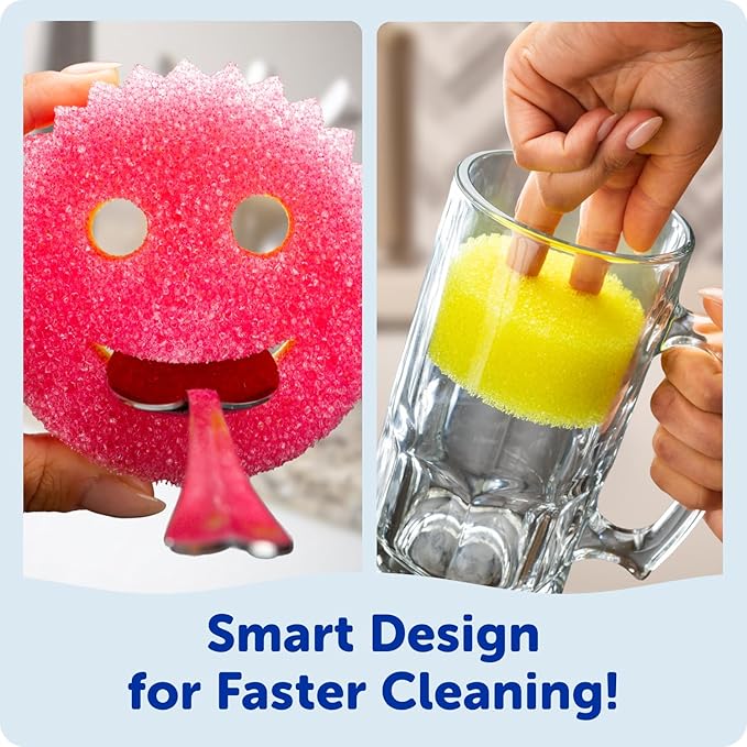 Scrub Mommy Kitchen Sponges + Daddy Caddy Sponge Holder - Image 4