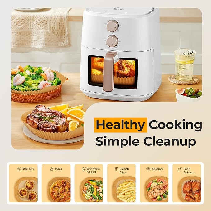Vailnd 100Pcs 8" Air Fryer Liner Disposable for 5-8 QT Square - Image 8