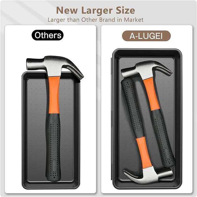 A-LuGei【 & 5 Size Tool Box Organizer Tray Divider Set, 【Black】 - Image 2