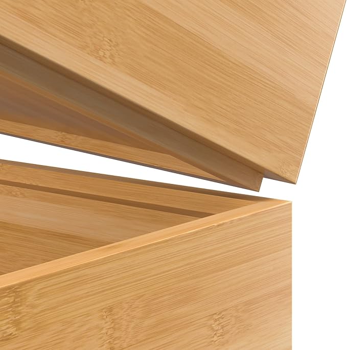 VeyFey Silverware Tray for Drawer, Stackable Kitchen Bamboo Drawer Organizer - Image 5