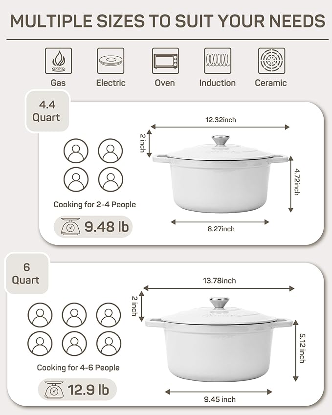 Ciwete 6 QT Dutch Oven Pot - Image 7