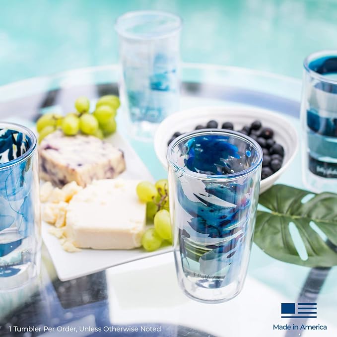 Tervis Crystal Clear Tabletop Made in USA Double Walled Insulated Tumbler Travel Cup Keeps Drinks Cold & Hot, 16oz - 4pk, Classic - Image 12