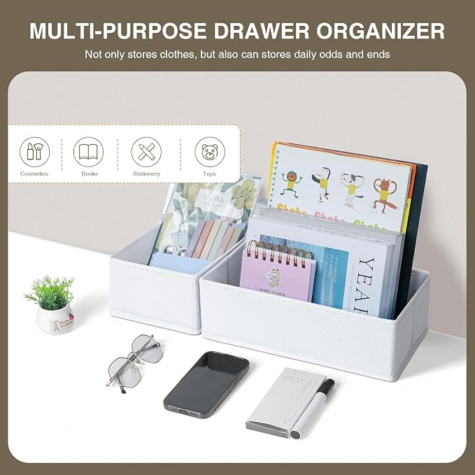 DIMJ Drawer Organizer Clothes, 18 Pack Dresser Organizer, Foldable Closet - Image 6