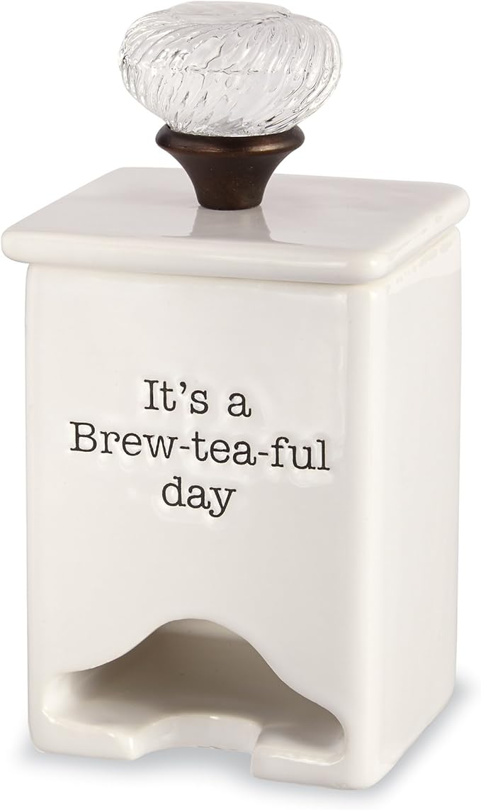 Mud Pie FBA_ Ceramic Tea Bag Caddy by MudPie