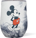 Corkcicle Stemless Insulated Wine Glass Tumbler - Beverages Cold 6 & Hot 3 Hours - Stainless Steel - Easy-Grip - Summer Drinkware Gift - Keeps Drinks Ice - 12 oz - Mickey Tie Dye by Corkcicle
