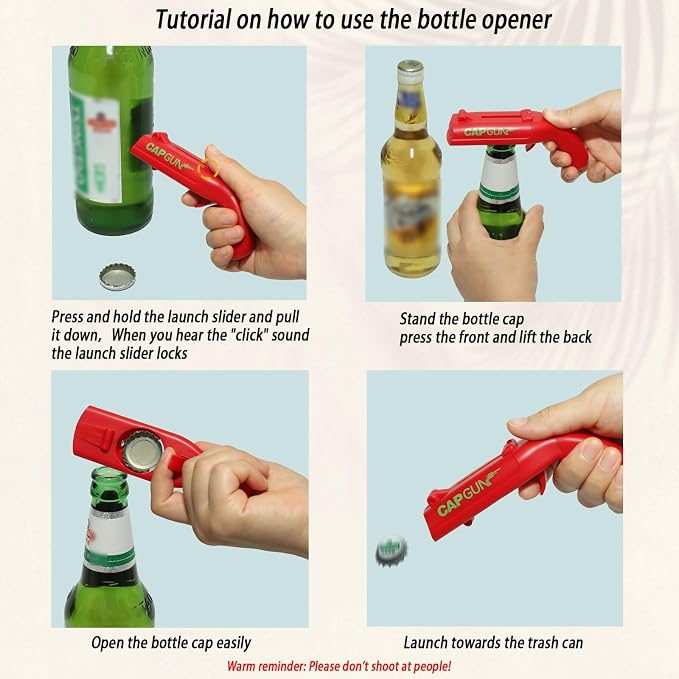 Grey Cap Gun Bottle Opener - Image 2