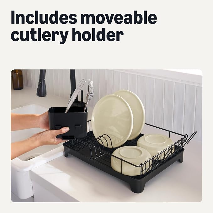 Amazon Basics Stainless Steel Dish Drying Rack, 15.2 x 11.6 x 4 in. - Image 5