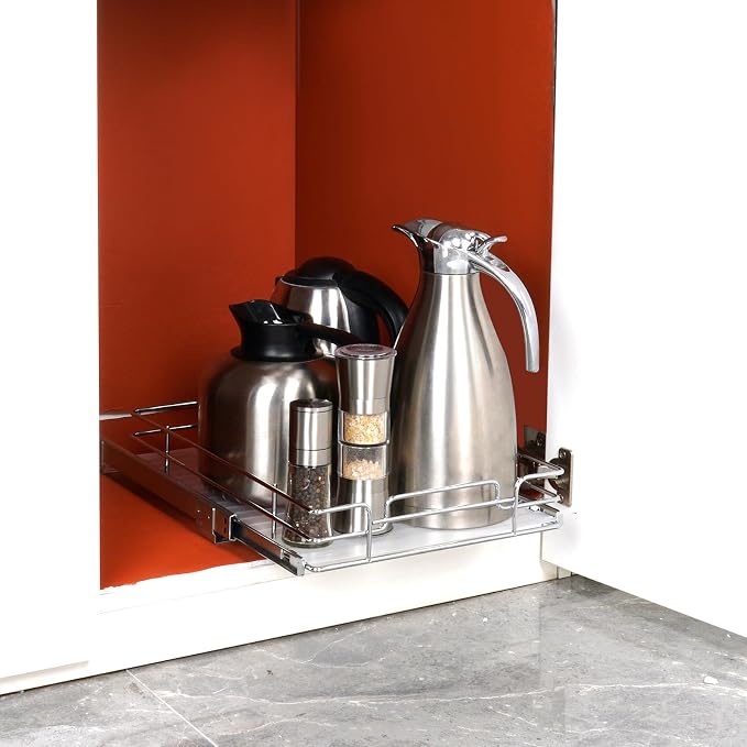 VEVOR 12.5"Wx21"Dx3.5"H Pull Out Cabinet Organizer, Heavy Duty Slide Out Pantry - Image 8