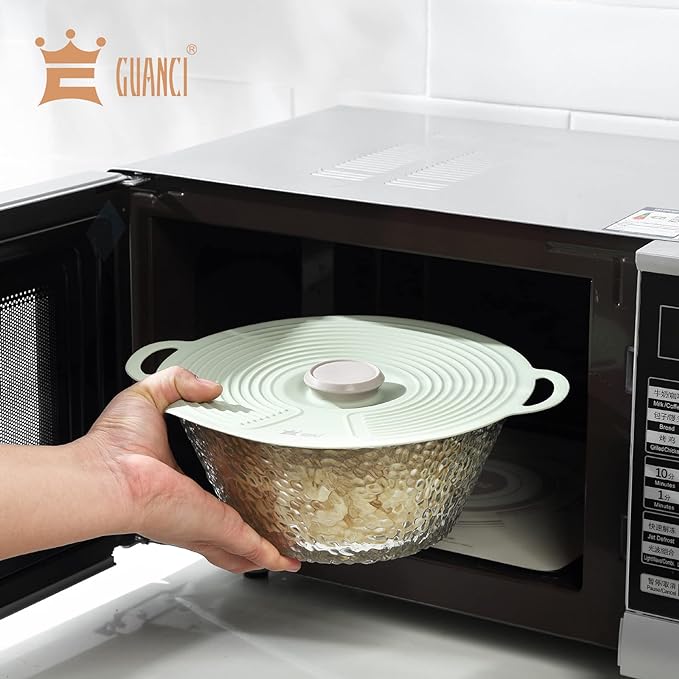 GUANCI Silicone Lids for Bowl 8 Pack, Microwave Splatter Cover - Image 5