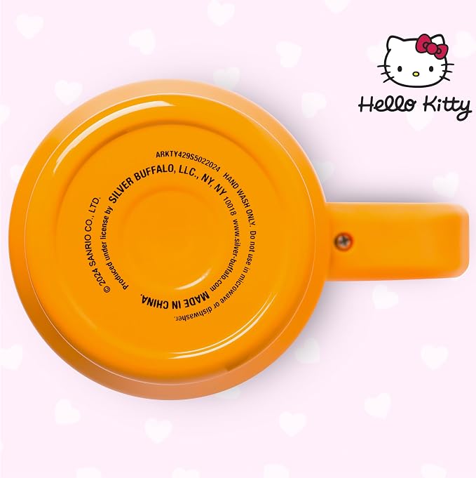 Silver Buffalo Sanrio Hello Kitty Halloween Jack-O-Lantern Double Walled Stainless Steel Tumbler with Handle and Straw, Fits in Standard Cup Holder, 40 Ounces - Image 8