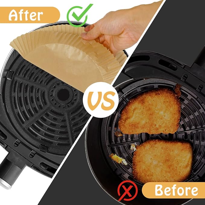 125Pcs Air Fryer Liners Disposable Parchment Paper for Ninja Air Fryer - Image 5