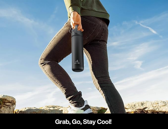 POWCAN 26 oz Insulated Water Bottle with 2-in-1 Straw and Spout Lid, Keep Cold 24H, Leak-Proof, Fits in Car Cup Holder, Stainless Steel Water Bottle for Sports, Travel, Gym, and School (King) - Image 9