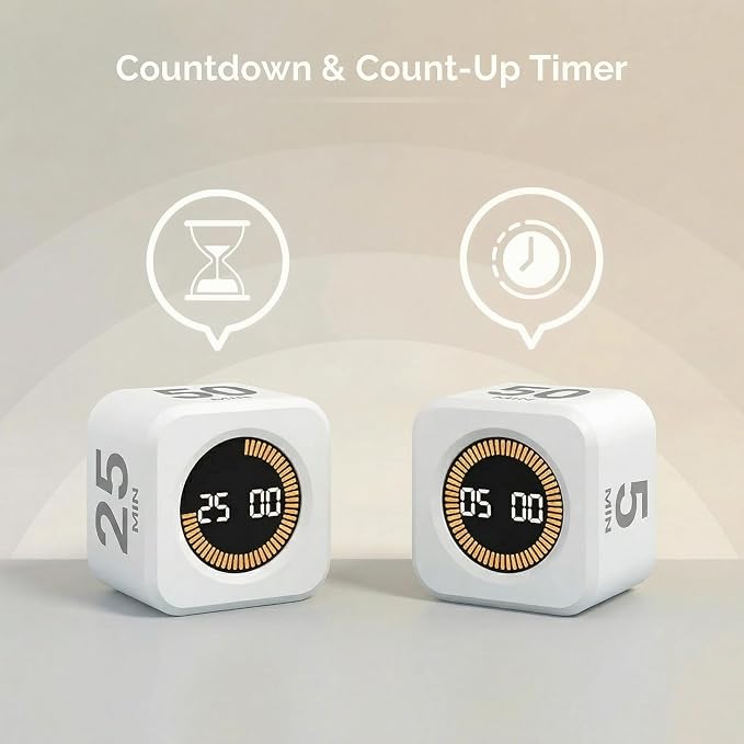 KADAMS Pomodoro Cube Timer Productivity Visual Timer - Image 7